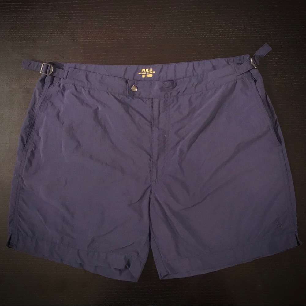 Polo Ralph Lauren Navy Belted Swim Trunk - 38
